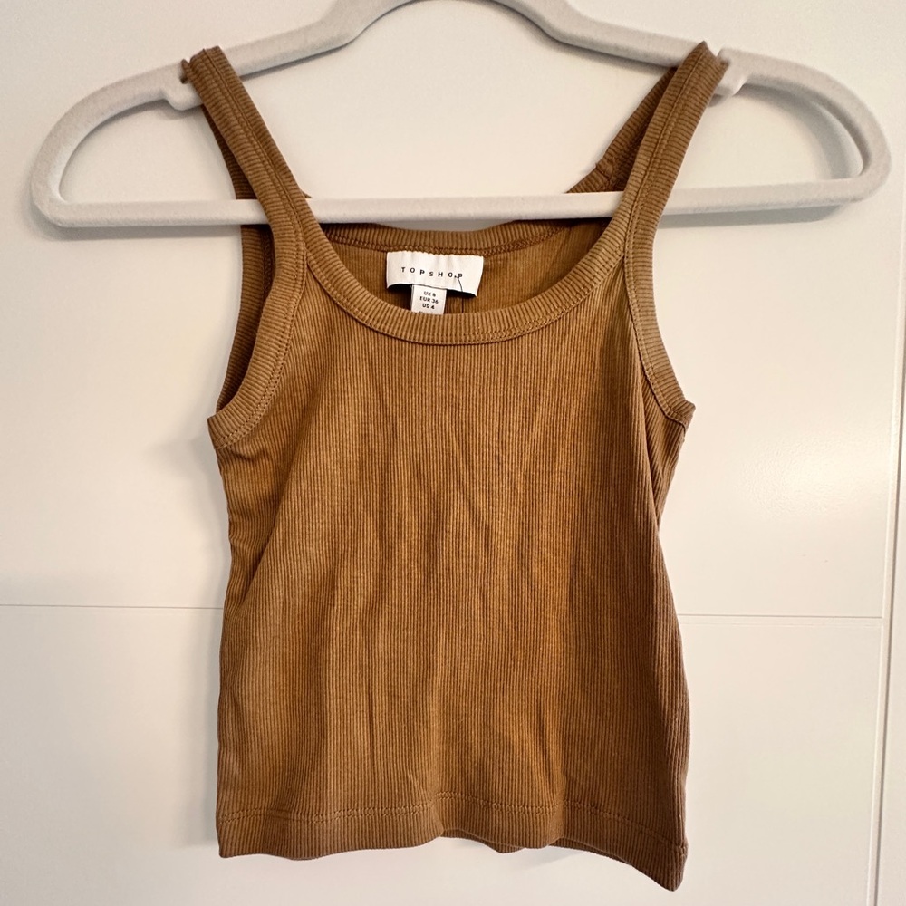 Topshop Ribbed Tank Top